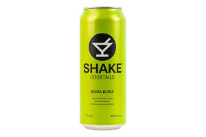 Напиток слабоалкогольный 500мл 7% сильногазированный Бора Бора Cocktails Shake ж/б