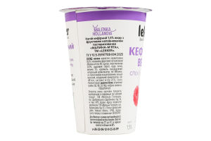 Напій кефірний 1,5% жиру з наповнювачем фруктовим "Малина-м'ята", ТМ "LEKKER"