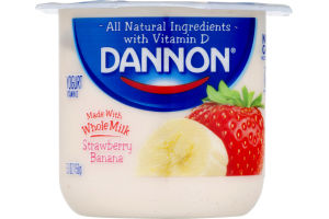 Dannon Whole Milk Yogurt Strawberry Banana