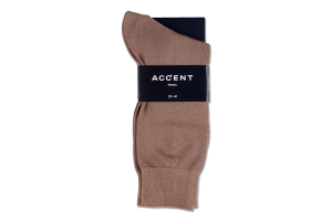 Шкарпетки чоловічі Accent №20105 39-41 темний сіро-бежевий
