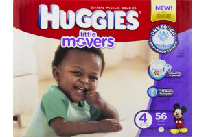 Huggies Diapers Little Movers Disney Baby Size 4 (22-37 lb) - 56 CT