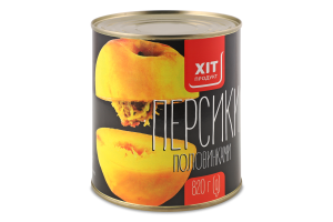 Персик половинками в сиропе Хіт продукт ж/б 820г