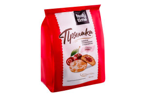 Пряники заварные глазированные с начинкой Со вкусом вишни Tasty Time м/у 300г