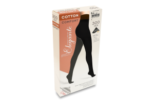 Колготки жіночі Elegante Cotton Comfort 300den 5 nero