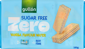 Вафлі з ванільним кремом без цукру з підсолоджувачами Zero Gullon м/у 3х60г