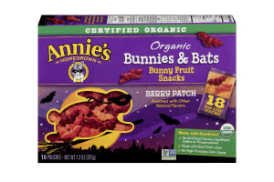 Annie's Homegrown Organic Bunnies & Bats Bunny Fruit Snacks - 18 CT