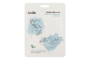 Маска д/обличчя EcoBe з гіалурон кислотою тканинна