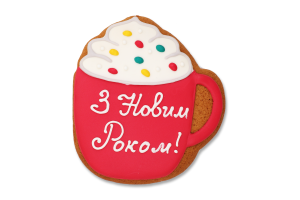 Пряник без начинки глазурований Чашка З Новим Роком! СмакоТая м/у 50г