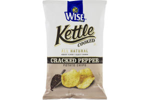 Wise Kettle Cooked Potato Chips Cracked Pepper