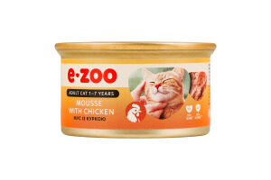 Корм для котів E-Zoo з куркою