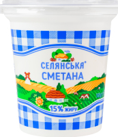 Сметана 15% Селянська ст 300г