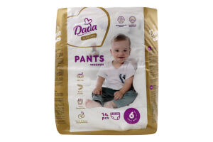 Підгузки-трусики Еліт Кеа 6 XL 15+кг 14шт ДаДа