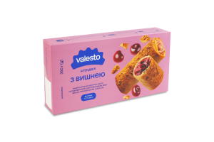 Штрудели замороженные из вытяжного теста филло с вишней Valesto к/у 350г