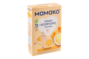 Каша молочна суха для дітей від 5міс на козячому молоці кукурудзяна з гарбузом і абрикосом Мамако к/у 200г