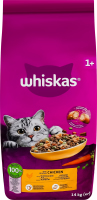 Корм сухой полнорационный для взрослых котов С курицей Whiskas кг