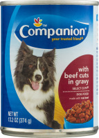 Companion Dog Food Beef Cuts in Gravy