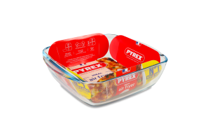 Форма скляна квадратна 2.2л 25x22х7см №212В100/7948 Air fryer Pyrex 1шт