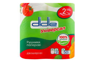 Рушник папер. Didie 2 шт. Білий 2*50