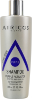Шампунь для зменшення жовтизни світлого або сивого волосся Purple Activator Atricos Milano 300мл