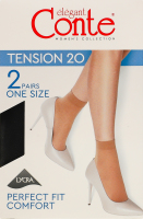 Носки женские Conte elegant Tension 20den 23-25 nero 2пары