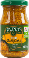 Горчица цельные зерна нестерилизованная Французская Верес с/б 190г