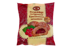 Пряники глазированные с малиновой начинкой БКК м/у 190г