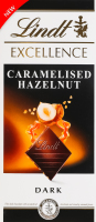 Шоколад темный с карамелизированным фундуком и карамелью Excellence Lindt к/у 100г