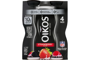 Dannon Oikos Yogurt Drink Strawberry - 4 PK