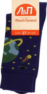 Шкарпетки чоловічі Лівий&Правий Космос 27 фіолет