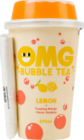 Напиток безалкогольный лимонный с шариками вкуса манго OMG Bubble tea ст 270мл