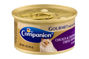 Companion Gourmet Food For Cats Chicken & Cheddar Cheese Dinner