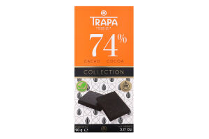 Шоколад 74% чорний Collection Trapa к/у 90г