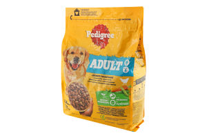 Корм сухий повнораціонний для дорослих собак З домашньою птицею та овочами Pedigree м/у 2.6кг
