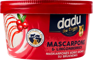 Мороженое Dadu со вкусом маскарпоне и клюквы