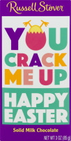 Russell Stover You Crack Me Up Happy Easter Solid Milk Chocolate