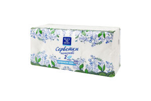Салфетки бумажные белые 2-х слойные 240x230mm Day by Day 200шт