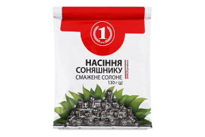 Семечки подсолнечника жареные соленые ТМ "1" м/у 130г
