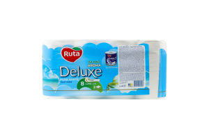 Бумага туалетная 3-х слойная 160 листов Island aroma Pure white Deluxe Ruta 8шт