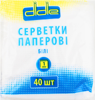 Серветки Didie одношарові 40 шт. біла
