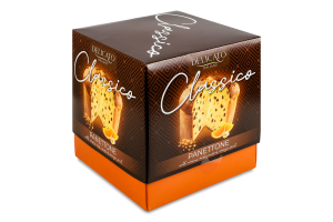 Панеттоне із зацукрованою апельсиновою цедрою та родзинками Delicato к/у 500г