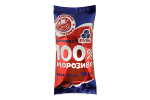 Мороженое с комбинированным составом сырья 100% мороженое Рудь м/у 70г