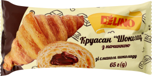 Круасан Шоколад з начинкою з смаком шоколаду 65г Delino