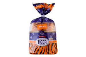 Хлеб нарезной сэндвичный на закваске Тигровый Британский сэндвич Київхліб м/у 400г