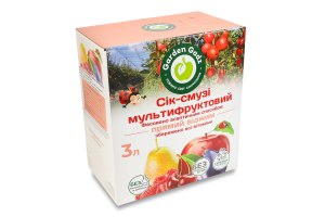 Сок-смузи прямой отжим с мякотью стерилизованный фасованный асептическим способом мультифруктовый Garden Gadz к/у 3л