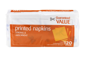Guaranteed Value Printed Napkins - 120 CT
