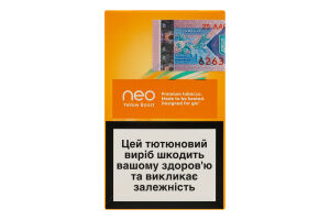 Изделие табакосодержащее для электрического нагревания с фильтром Neo Demi Yellow boost 20шт