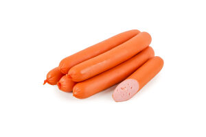 Сосиски вареные Альпийские с сыром М'ясний хутір 1с кг