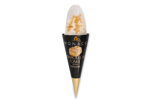 Морозиво зі смаком Торт Наполеон у вафельному ріжку Napoleon cake Monaco Three bears м/у 150г