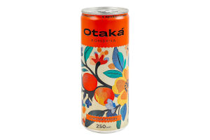 Напиток безалкогольный слабогазированный Спелый персик Комбуча Otaka ж/б 250мл