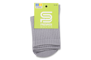 Шкарпетки дит Premier socks вис спорт сірі р16-18